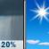 Sunday: Slight Chance Rain Showers then Sunny